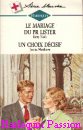 Couverture du livre intitulé "Le mariage du Pr Lister (The bachelor's wedding)"